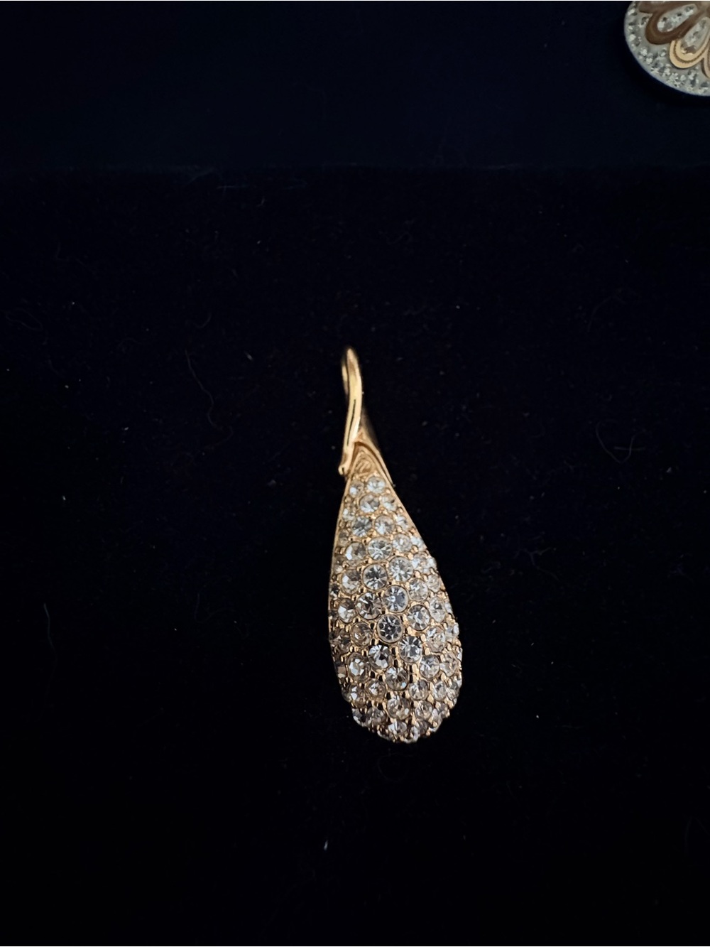 Gold Teardrop Crystal Pendant - Women Jewelry